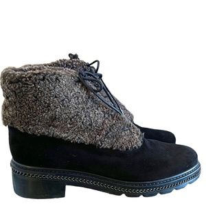 Stuart Weitzman Keepwarm Suede Ankle Boots Size 8.5